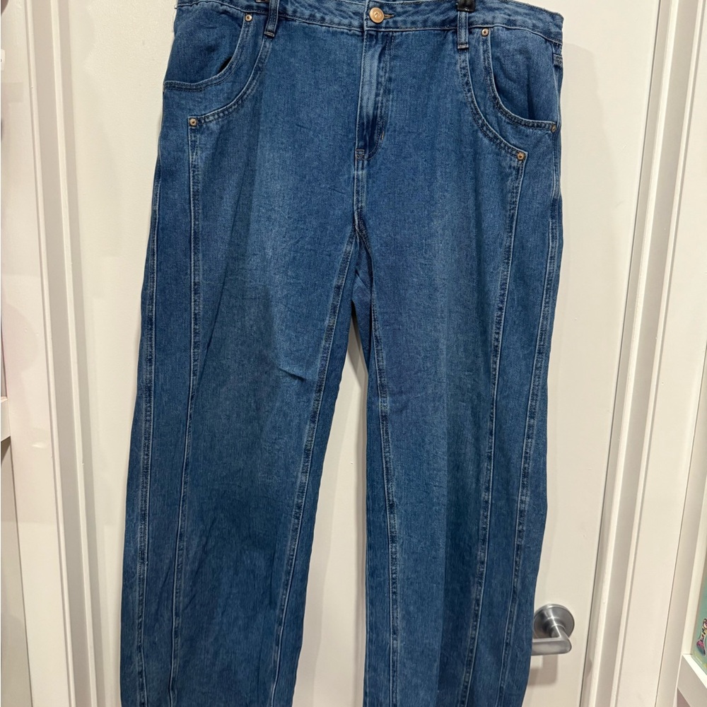 High Rise Blue Denim Jeans